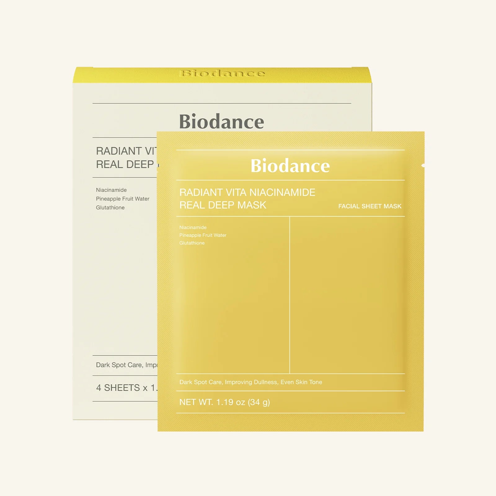 Biodance Radiant Vita-Niacinamide Real Deep Mask 34 g