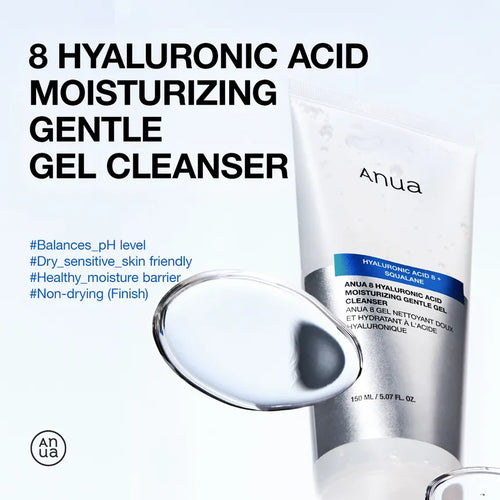 Anua - 8 Hyaluronic Acid + Squalane Moisturizing Gentle Gel Cleanser 150ml