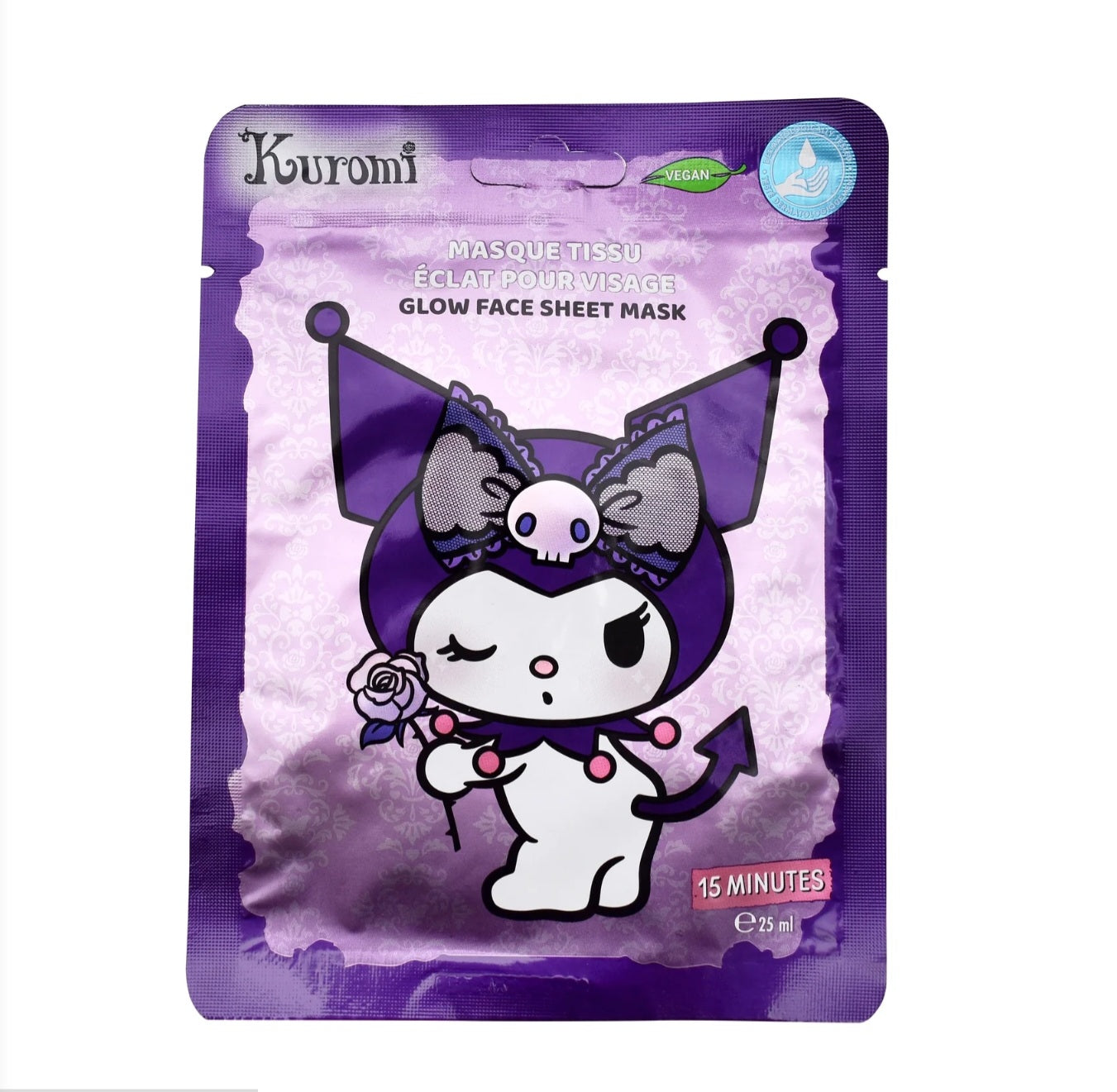 Kuromi Fabric Face Glow Kids Mask 25 ml