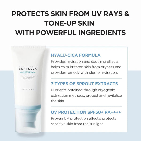 SKIN1004 Madagascar Hyalu-Cica Water-Fit Sun Serum SPF50+ PA++++