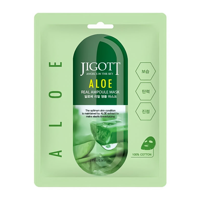 JIGOTT ALOE Real Ampoule Mask 27 ml